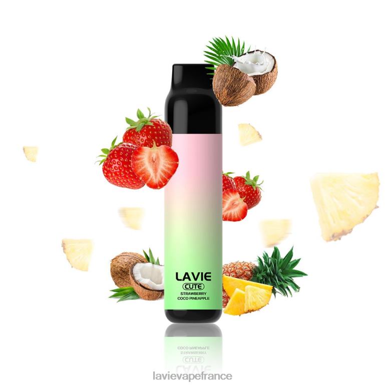 LAVIE BAR 3000 bouffées fraise coco pomme R6JZB291 - Lavie Vape Price