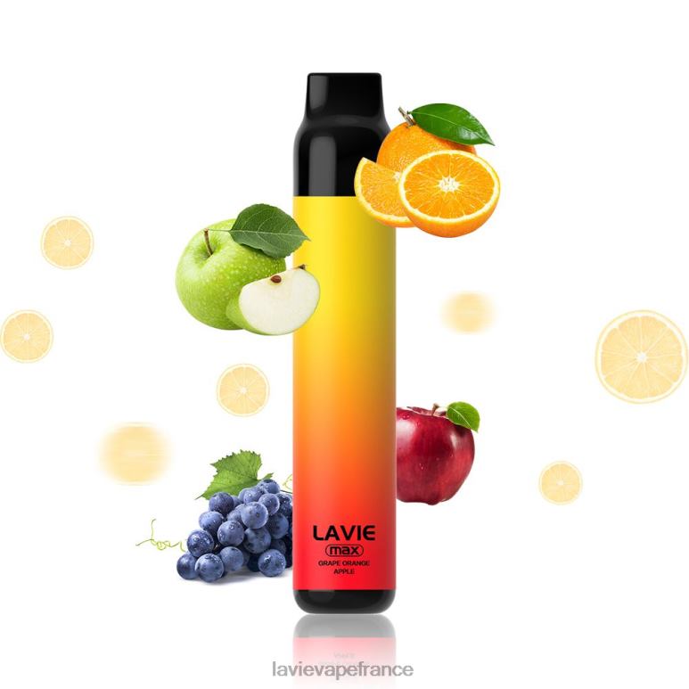 LAVIE BAR 5000 bouffées - maximum raisin orange R6JZB280 - Lavie Puffs