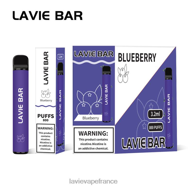 LAVIE BAR 800 bouffées glace aux myrtilles R6JZB310 - Lavie Vape Avis