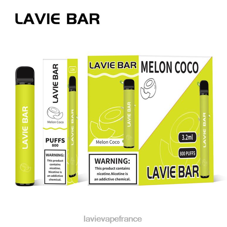 LAVIE BAR 800 bouffées melon coco R6JZB315 - Lavie Vape Price