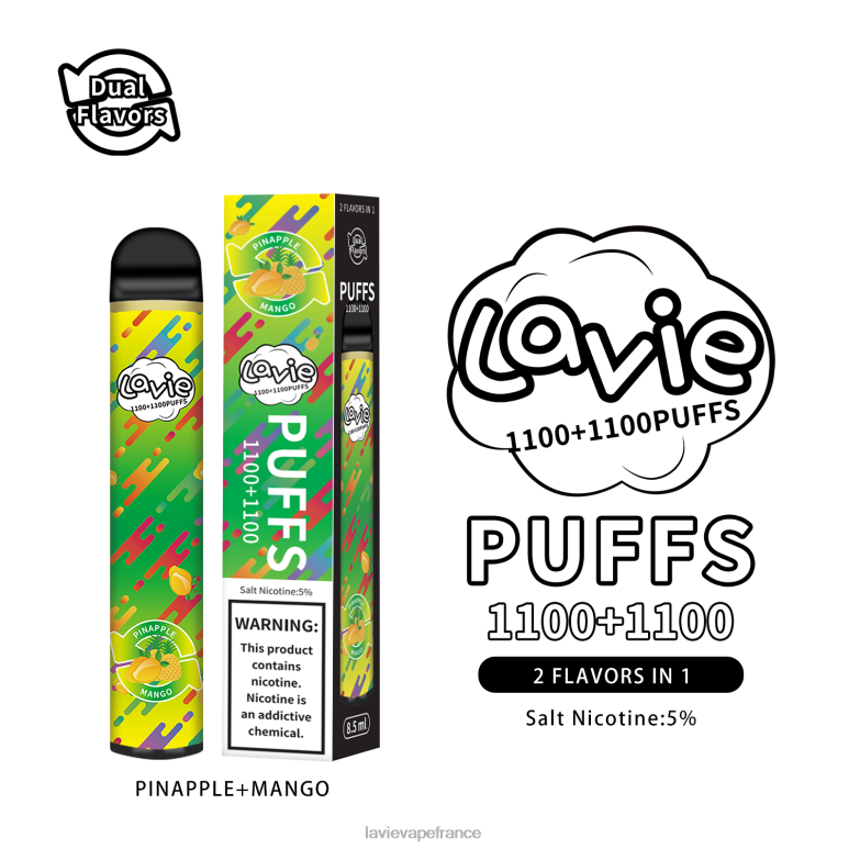 LAVIE BAR Switch 2200 bouffées ananas/mangue R6JZB296 - Lavie Puffs