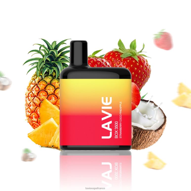 LAVIE BOX 3500 bouffées fraise coco ananas R6JZB207 - Lavie Vape Magasin