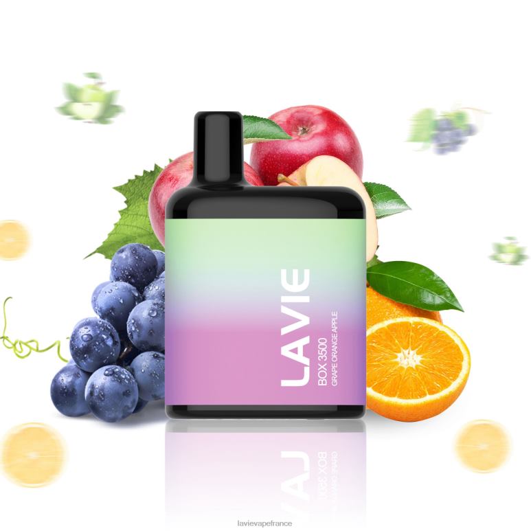 LAVIE BOX 3500 bouffées raisin orange pomme R6JZB212 - Lavie Vape Review