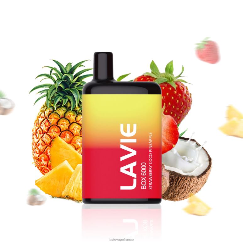 LAVIE BOX 6000 bouffées fraise coco ananas R6JZB205 - Lavie Vape Prix