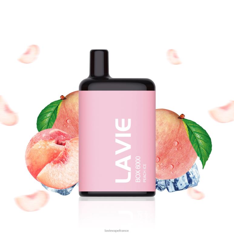 LAVIE BOX 6000 bouffées glace à la pêche R6JZB200 - Lavie Puffs