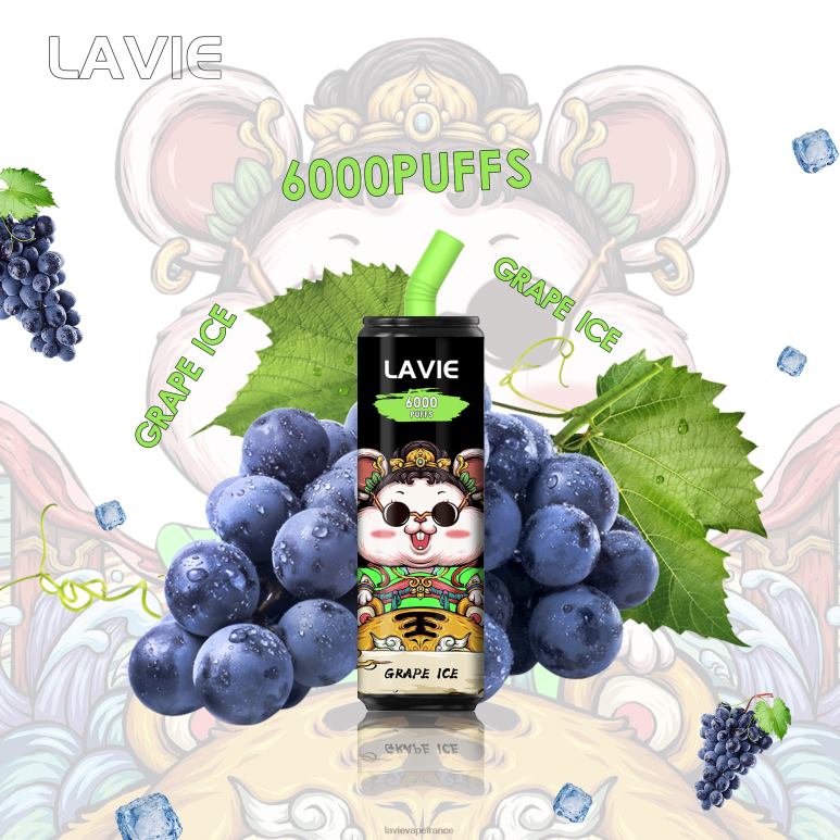 LAVIE Coke BAR 6000 bouffées glace aux raisins R6JZB269 - Lavie Vape Prix