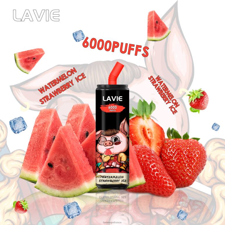 LAVIE Coke BAR 6000 bouffées glace à la pastèque et aux fraises R6JZB267 - Lavie Vape Price