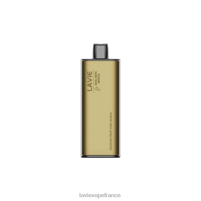 LAVIE GOLDEN BRICK 10000 bouffées fruit de la passion kiwi goyave R6JZB63 - Lavie Vape Magasin