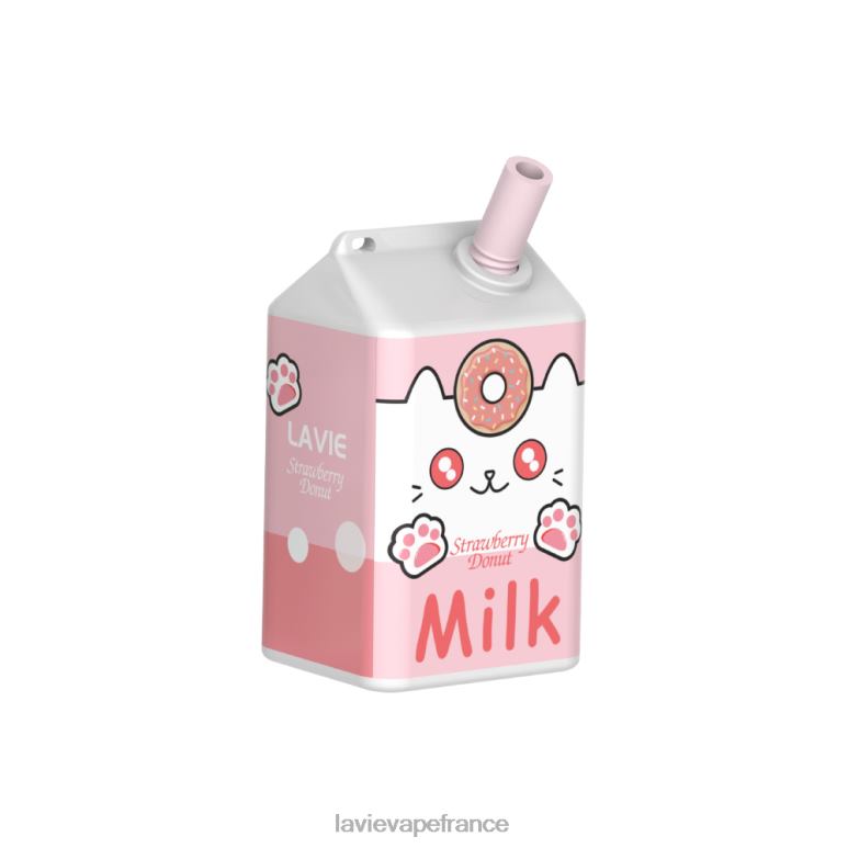 LAVIE MILK 7000 bouffées beignet aux fraises R6JZB177 - Lavie Vape France