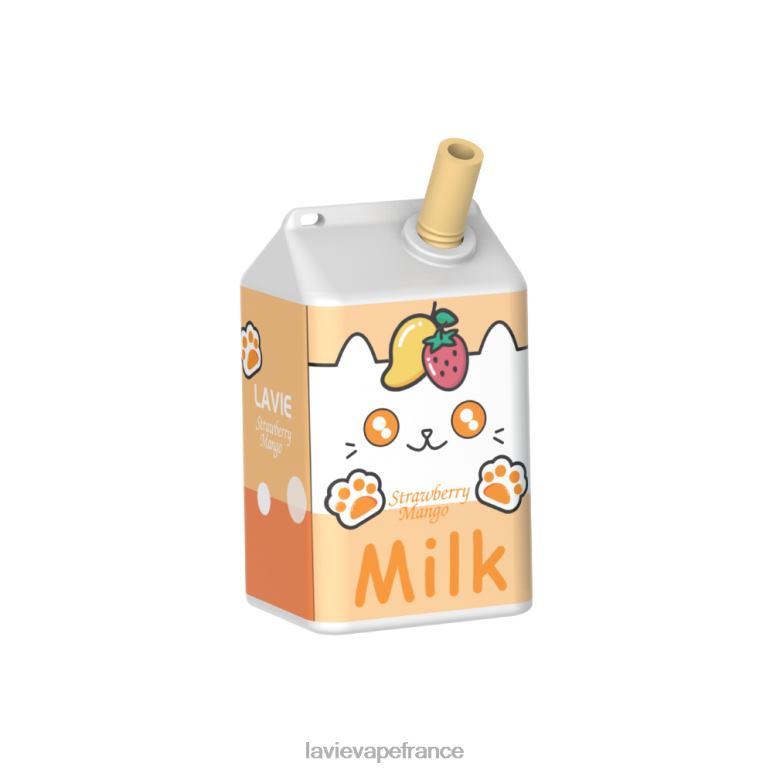 LAVIE MILK 7000 bouffées mangue fraise R6JZB182 - Lavie Vape Avis