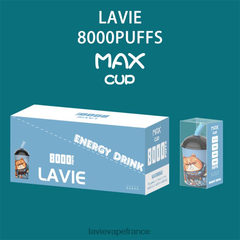LAVIE Max Cup 8000 bouffées boisson énergisante R6JZB259 - Lavie Vape Price