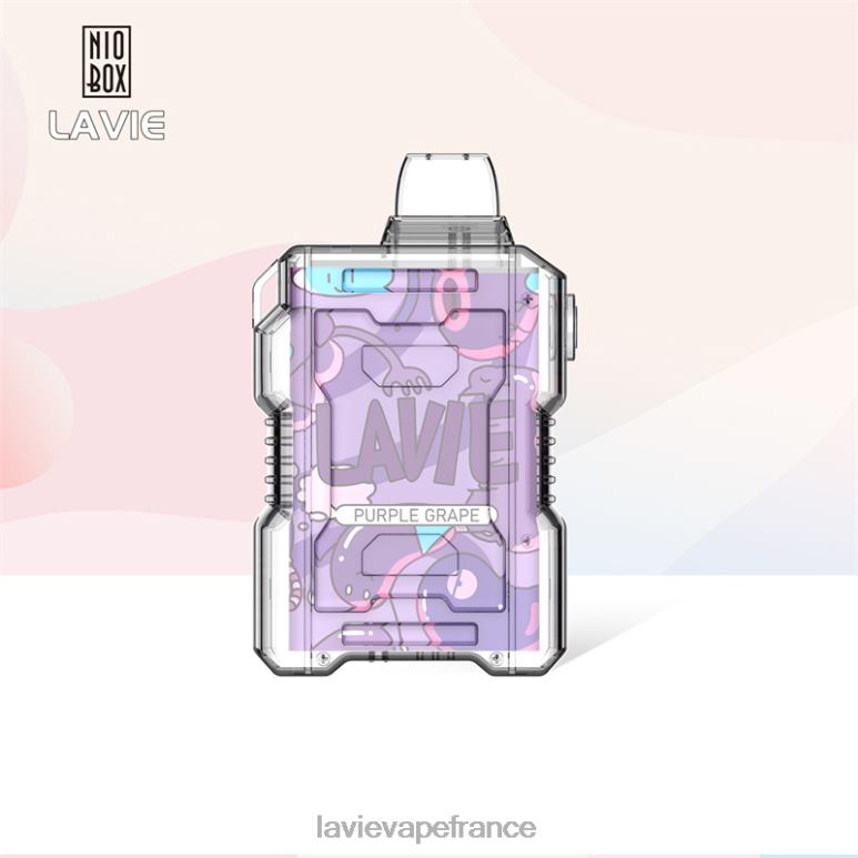 LAVIE NIO BOX 9000 bouffées raisin violet R6JZB192 - Lavie Puffs