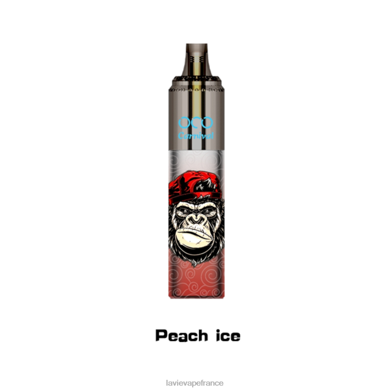 LAVIE OCO carnaval 10000 bouffées glace à la pêche R6JZB355 - Lavie Vape Price